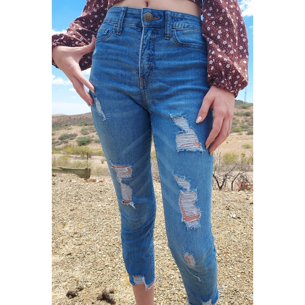 So Ripped Blue Jeans